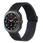 Pulseira de Relógio Trançada em Nylon com Padrão Ondulado, Para Samsung Galaxy Watch8 / Watch8 Classic