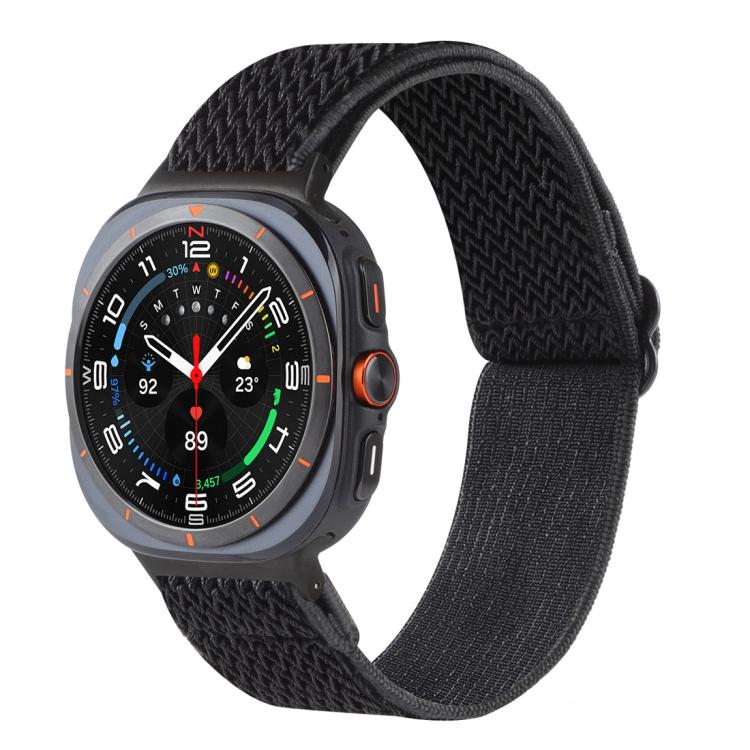 Pulseira de Relógio Trançada em Nylon com Padrão Ondulado, Para Samsung Galaxy Watch8 / Watch8 Classic