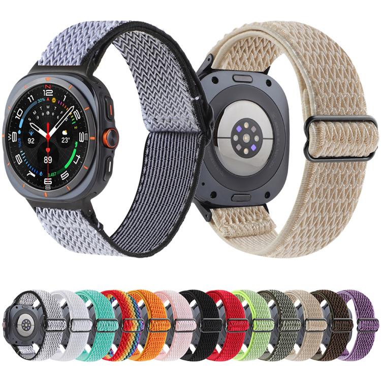 Pulseira de Relógio Trançada em Nylon com Padrão Ondulado, Para Samsung Galaxy Watch8 / Watch8 Classic