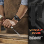 Pulseira de Relógio em Couro Crazy Horse, Para Samsung Galaxy Watch8 / Watch8 Classic