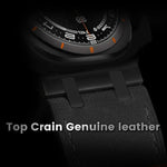 Pulseira de Relógio em Couro Crazy Horse, Para Samsung Galaxy Watch8 / Watch8 Classic