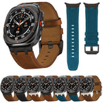 Pulseira de Relógio em Couro Crazy Horse, Para Samsung Galaxy Watch8 / Watch8 Classic