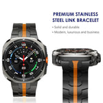 Correia de Relógio com Fivela Borboleta em Liga de Titânio, Para Samsung Galaxy Watch8 / Watch8 Classic