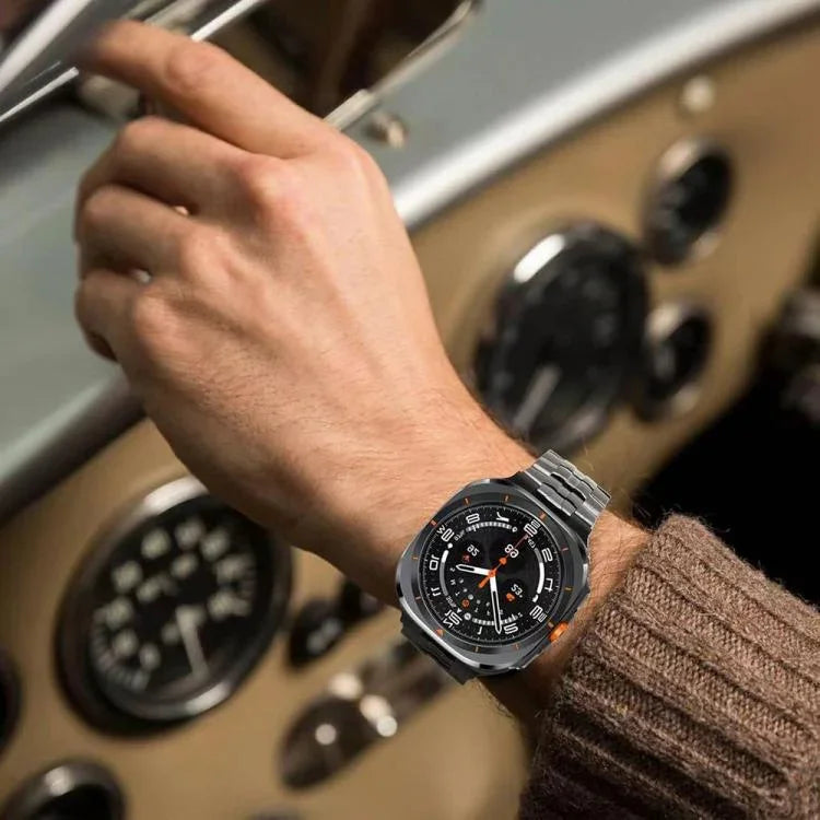 Correia de Relógio com Fivela Borboleta em Liga de Titânio, Para Samsung Galaxy Watch8 / Watch8 Classic