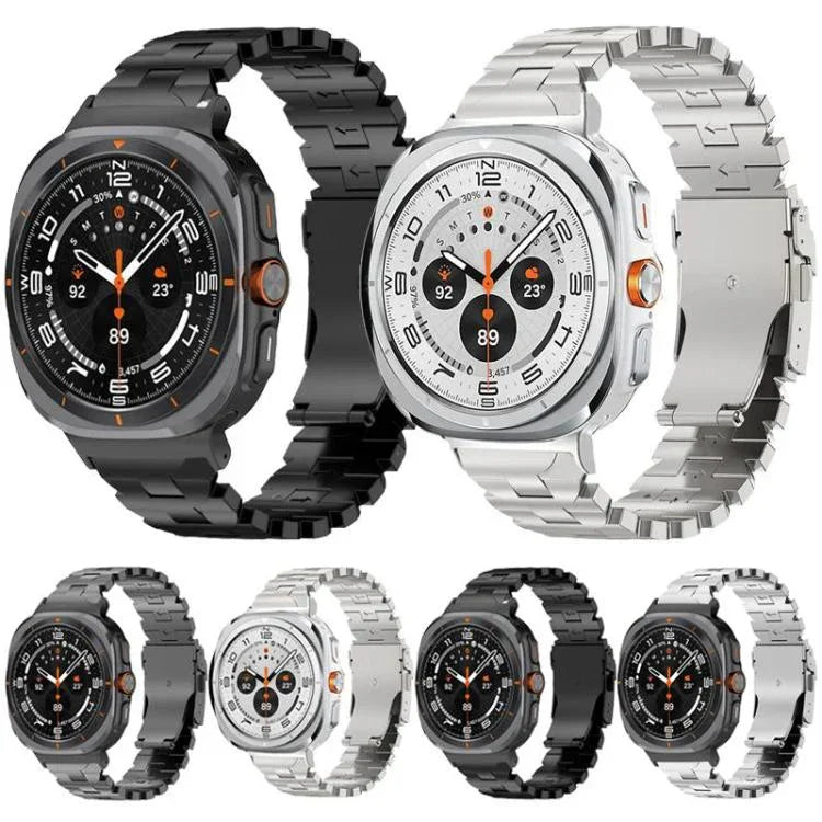 Pulseira de Relógio com Fivela de Segurança Borboleta em Liga de Titânio, Para Samsung Galaxy Watch8 / Watch8 Classic