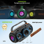 HOPESTAR H70 Coluna Bluetooth Portátil Impermeável IPX5 80W para Exterior, H70