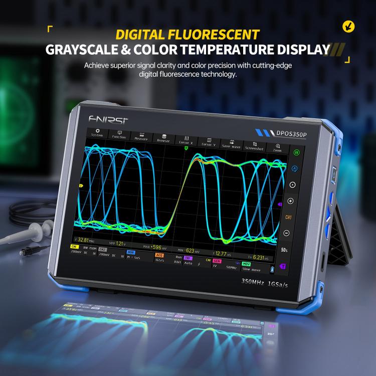 Osciloscópio Tablet FNIRSI DPOS350P 4 em 1 Ecrã Tátil IPS HD 7 polegadas 350M, DPOS350P(Ficha US), DPOS350P(Ficha EU)