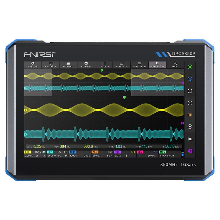 Osciloscópio Tablet FNIRSI DPOS350P 4 em 1 Ecrã Tátil IPS HD 7 polegadas 350M, DPOS350P(Ficha US), DPOS350P(Ficha EU)