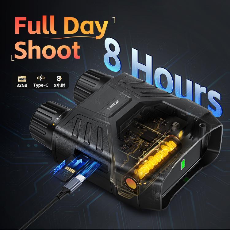 Dispositivo Portátil Pequeno de Visão Noturna Infravermelha a Cores 4K FNIRSI NVS-40 para Exterior, NVS-40