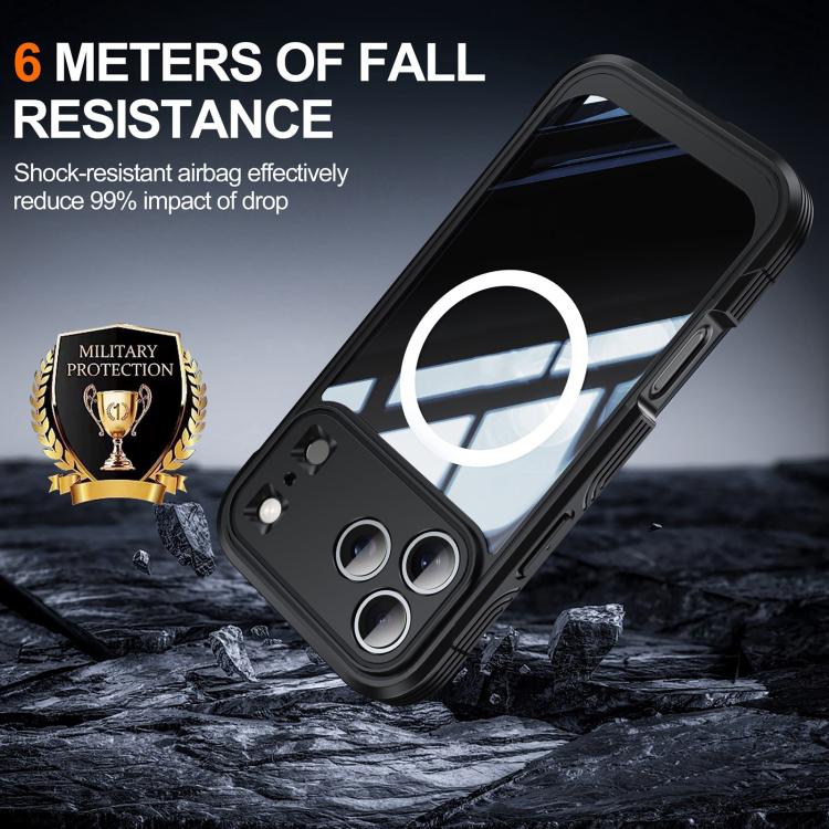 Capa para telemóvel robusta impermeável MagSafe Life com suporte magnético, para iPhone 17 Pro Max, para iPhone 17 Pro