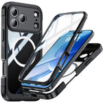 Capa para telemóvel robusta impermeável MagSafe Life com suporte magnético, para iPhone 17 Pro Max, para iPhone 17 Pro