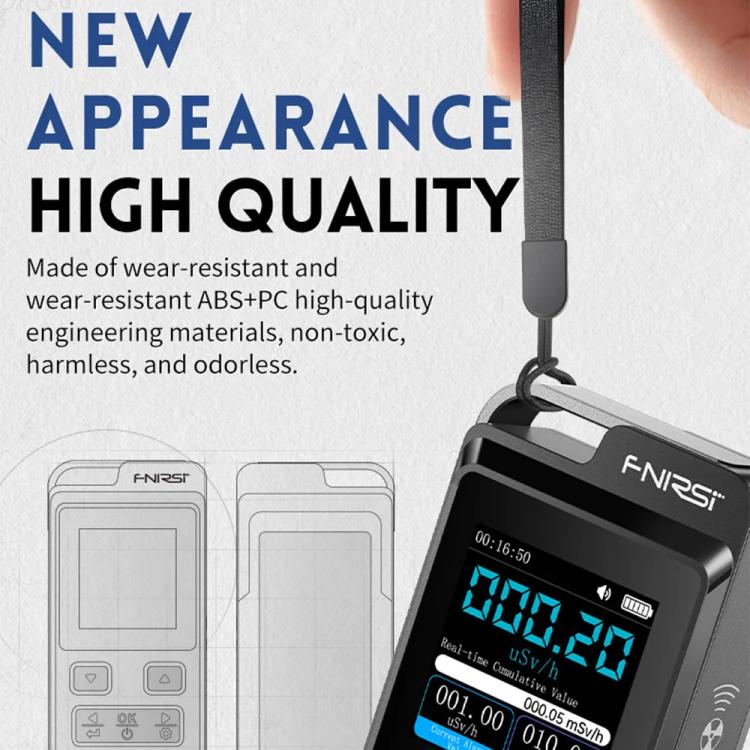 Detector Pessoal de Radiação com Alarme FNIRSI GC-02, FNIRSI GC-02