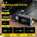 Testador Profissional Multi-funções de Monitorização de Ripple Tipo-C & USB Fnirsi FNAC-28, FNAC-28