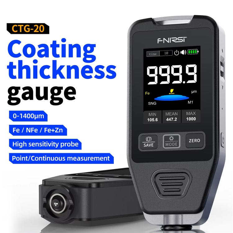 Medidor de Espessura de Revestimento de Pintura Automóvel Fnirsi CTG-20, Fnirsi CTG-20