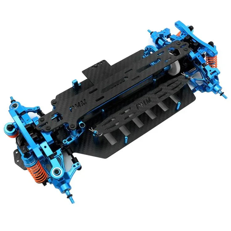 Estrutura de Carro RC em Fibra de Carbono e Liga de Alumínio PMM Racing TT02 1:10