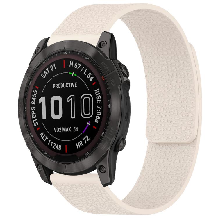 xDfind Litchi Texture Magnetic Silicone Watch Band, For Garmin Fenix 8/7X/6X/5X 26mm, For Garmin Fenix 8/7/6/5 22mm, For Garmin Fenix 8/7S/6S/5S 20mm, For Garmin Forerunner 45 / 45S / Swim 2 18mm