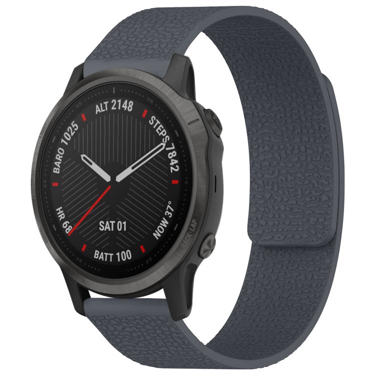xDfind Litchi Texture Magnetic Silicone Watch Band, For Garmin Fenix 8/7X/6X/5X 26mm, For Garmin Fenix 8/7/6/5 22mm, For Garmin Fenix 8/7S/6S/5S 20mm, For Garmin Forerunner 45 / 45S / Swim 2 18mm