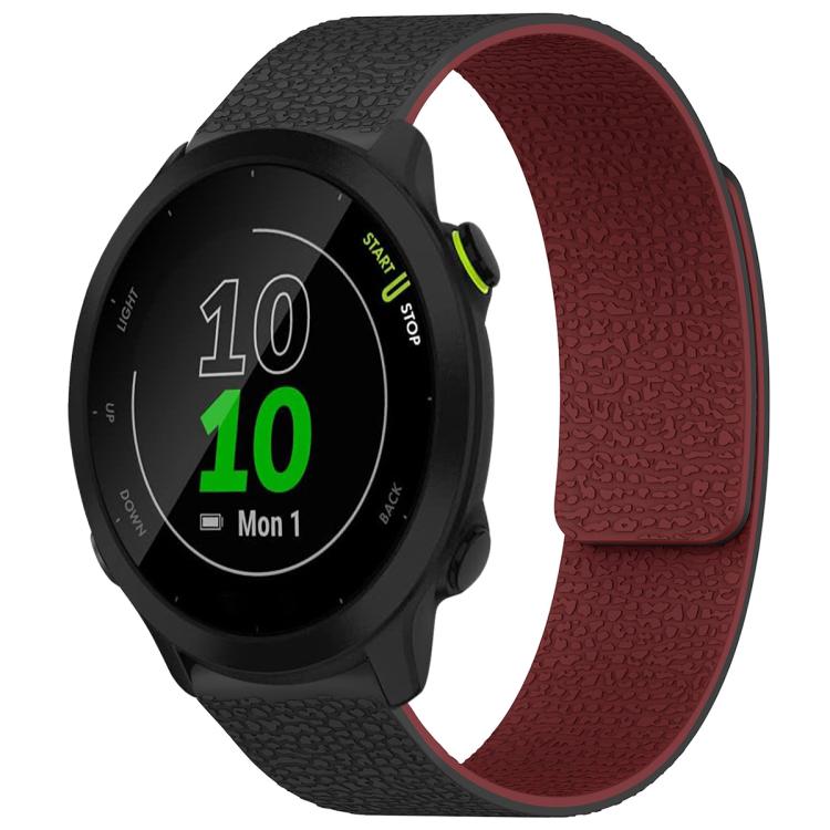 xDfind Litchi Texture Magnetic Silicone Watch Band, For Garmin Fenix 8/7X/6X/5X 26mm, For Garmin Fenix 8/7/6/5 22mm, For Garmin Fenix 8/7S/6S/5S 20mm, For Garmin Forerunner 45 / 45S / Swim 2 18mm