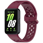 xDfind Colorful Buckle Solid Color Breathable Silicone Watch Band, For Samsung Galaxy Fit3