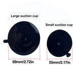 Glass Tile Suction Cup Bracket Base for 15-16mm Ball Head, 55mm, 70mm Black Glue