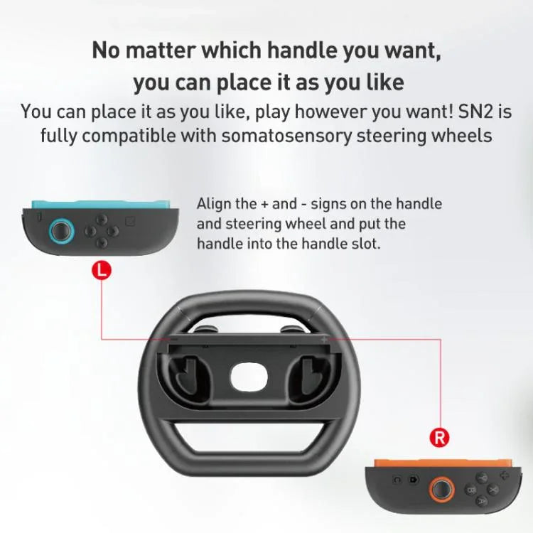 Para Nintendo Switch 2 Joy-Con 4 peças iPlay HBS-2813-C Volante Simples para Controlo de Corrida