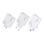 Carregador Rápido WK WP-U64 45W Kinkong Flash Charge USB+Type-C, Ficha UE, Ficha UK, Ficha US