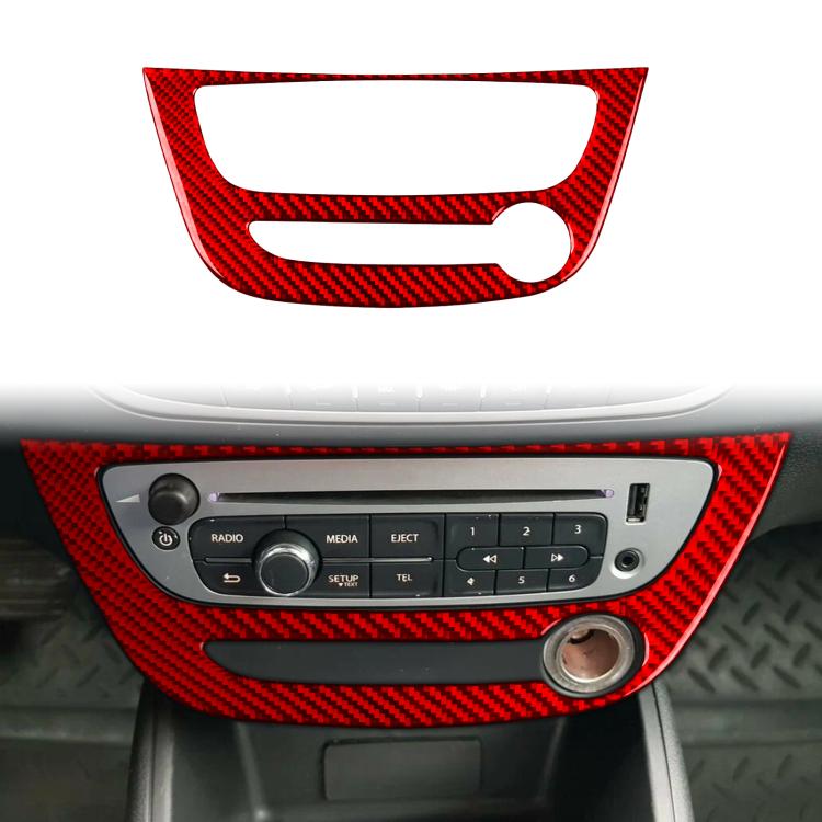 Carbon Fiber Car Air Conditioner Panel A Decorative Sticker for Renault Fluence 2009-2017 / Megane 2008-2016, Left and Right Driver, Air Conditioner Panel A