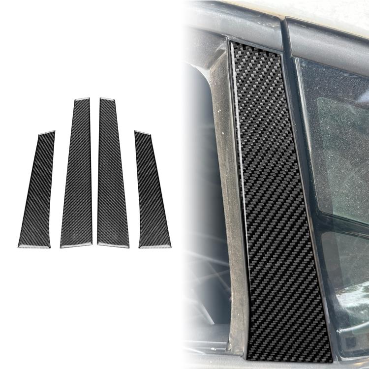 4pcs/Set Carbon Fiber Car B Pillar Decorative Sticker for SEAT Leon 2005-2012, Drop Glue Style, Left and Right Driver, B Pillar