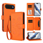 Capa para telemóvel em pele com carteira com fecho e múltiplos cartões Butterfly Love Flower, para iPhone 17e / 16e, para iPhone 17 Pro Max, para iPhone 17 Pro, para iPhone 17, para iPhone Air, para iPhone 16 Pro Max