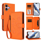 Capa para telemóvel em pele com carteira com fecho e múltiplos cartões Butterfly Love Flower, para iPhone 16 Pro, para iPhone 16 Plus, para iPhone 16, para iPhone 15 Pro Max, para iPhone 15 Pro, para iPhone 15 Plus