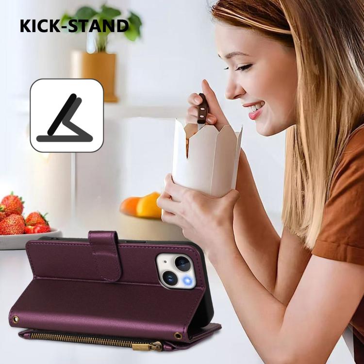 Capa para Telemóvel Carteira de Couro com Zíper, Multi-cartões, Estampa de Borboleta, Amor e Flor, Para iPhone 15, Para iPhone 14 Plus, Para iPhone 14 / 13, Para iPhone 14 Pro, Para iPhone 14 Pro Max, Para iPhone 7 / 8 / SE 2022
