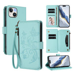 Capa para Telemóvel Carteira de Couro com Zíper, Multi-cartões, Estampa de Borboleta, Amor e Flor, Para iPhone 15, Para iPhone 14 Plus, Para iPhone 14 / 13, Para iPhone 14 Pro, Para iPhone 14 Pro Max, Para iPhone 7 / 8 / SE 2022