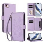 Capa para Telemóvel Carteira de Couro com Zíper, Multi-cartões, Estampa de Borboleta, Amor e Flor, Para iPhone 15, Para iPhone 14 Plus, Para iPhone 14 / 13, Para iPhone 14 Pro, Para iPhone 14 Pro Max, Para iPhone 7 / 8 / SE 2022