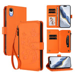 Carteira de couro com fecho de correr, multi-cartões, com padrão de borboleta, amor e flores, para iPhone 11 Pro Max, para iPhone 11, para iPhone 11 Pro, para iPhone X / XS, para iPhone XR, para iPhone XS Max