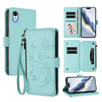 Carteira de couro com fecho de correr, multi-cartões, com padrão de borboleta, amor e flores, para iPhone 11 Pro Max, para iPhone 11, para iPhone 11 Pro, para iPhone X / XS, para iPhone XR, para iPhone XS Max