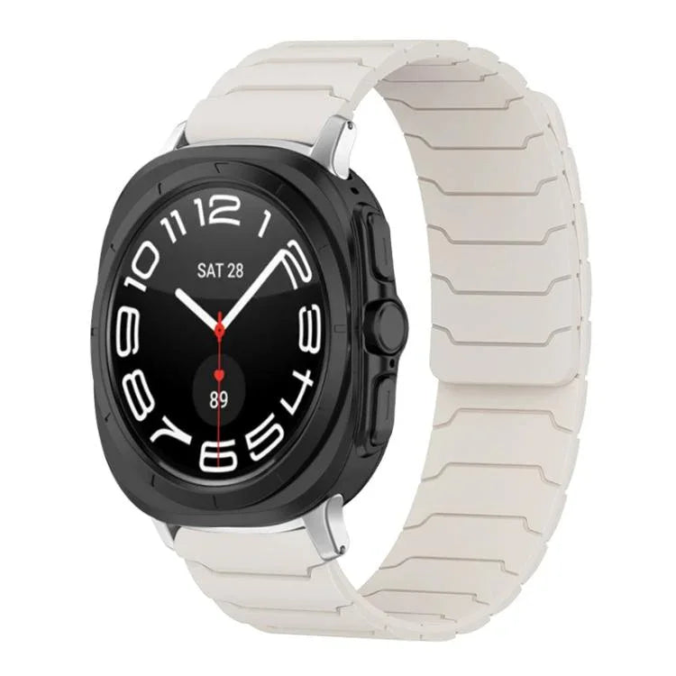 Correia de Relógio em Silicone Magnética xDfind, Para Samsung Galaxy Watch Ultra / Ultra 2025, Para Samsung Galaxy Watch8 / 8 Classic, Para Samsung Galaxy Watch 7 / 6 / 5 / FE