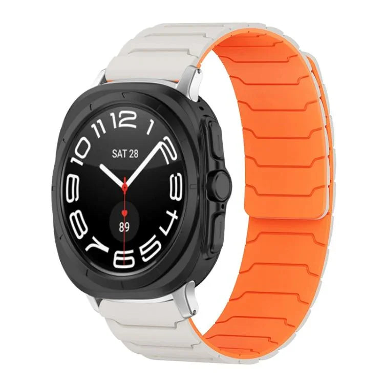 Correia de Relógio em Silicone Magnética xDfind, Para Samsung Galaxy Watch Ultra / Ultra 2025, Para Samsung Galaxy Watch8 / 8 Classic, Para Samsung Galaxy Watch 7 / 6 / 5 / FE