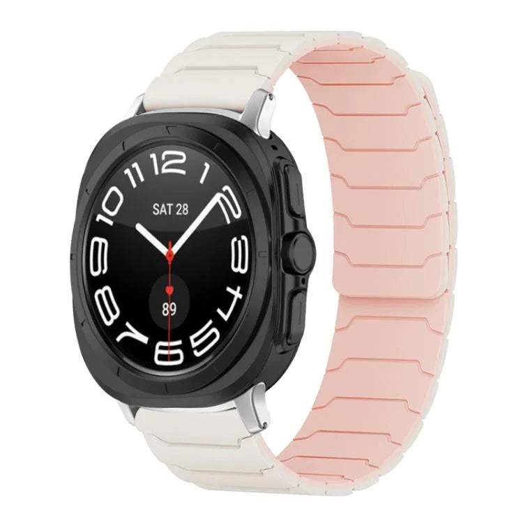 Correia de Relógio em Silicone Magnética xDfind, Para Samsung Galaxy Watch Ultra / Ultra 2025, Para Samsung Galaxy Watch8 / 8 Classic, Para Samsung Galaxy Watch 7 / 6 / 5 / FE
