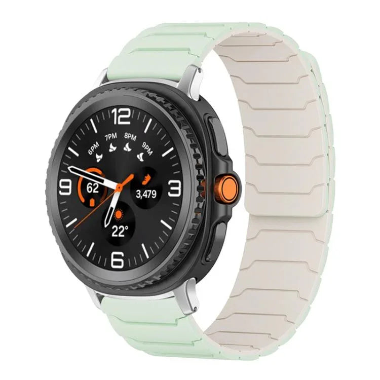 Correia de Relógio em Silicone Magnética xDfind, Para Samsung Galaxy Watch Ultra / Ultra 2025, Para Samsung Galaxy Watch8 / 8 Classic, Para Samsung Galaxy Watch 7 / 6 / 5 / FE