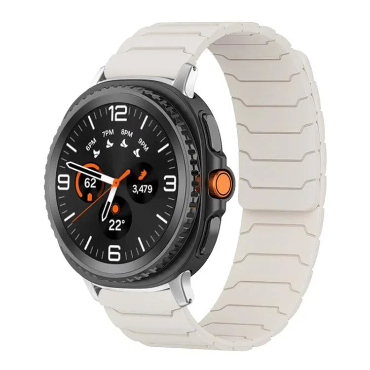 Correia de Relógio em Silicone Magnética xDfind, Para Samsung Galaxy Watch Ultra / Ultra 2025, Para Samsung Galaxy Watch8 / 8 Classic, Para Samsung Galaxy Watch 7 / 6 / 5 / FE