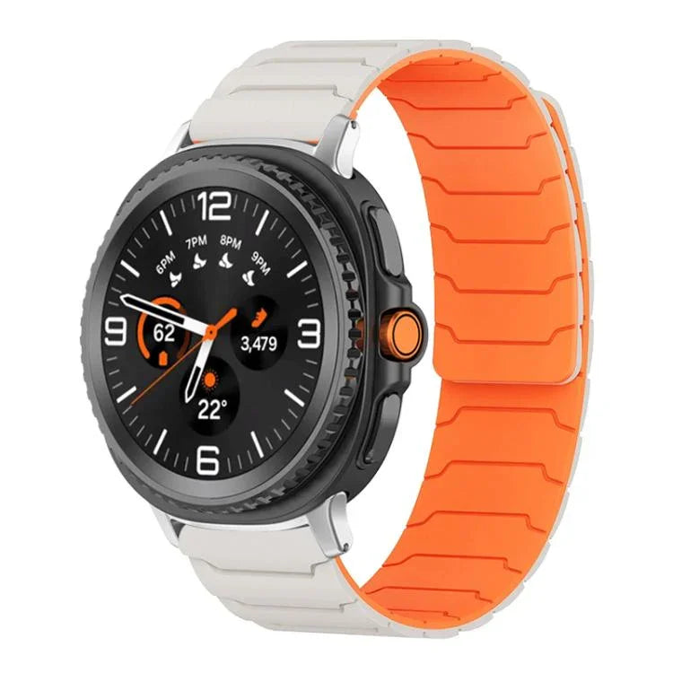 Correia de Relógio em Silicone Magnética xDfind, Para Samsung Galaxy Watch Ultra / Ultra 2025, Para Samsung Galaxy Watch8 / 8 Classic, Para Samsung Galaxy Watch 7 / 6 / 5 / FE