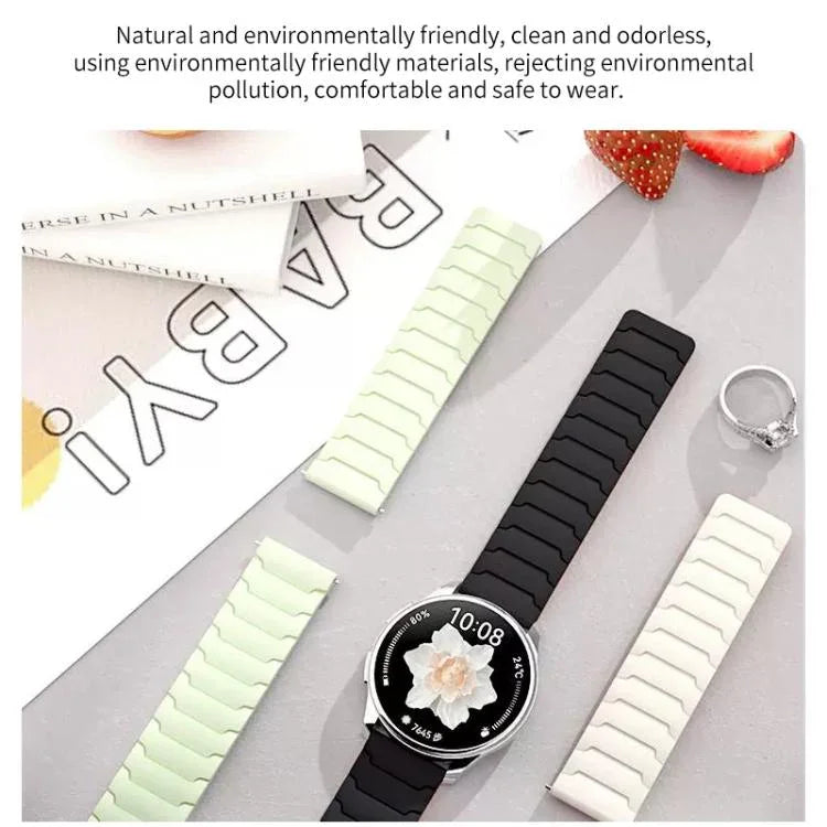 Correia de Relógio em Silicone Magnética xDfind, Para Samsung Galaxy Watch Ultra / Ultra 2025, Para Samsung Galaxy Watch8 / 8 Classic, Para Samsung Galaxy Watch 7 / 6 / 5 / FE