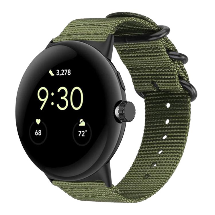 Pulseira de Relógio em Nylon Canvas com Fivela de Anel xDfind, para Google Pixel Watch4 / Watch3 45mm, para Google Pixel 4 / 3 / 2 / 1 41mm