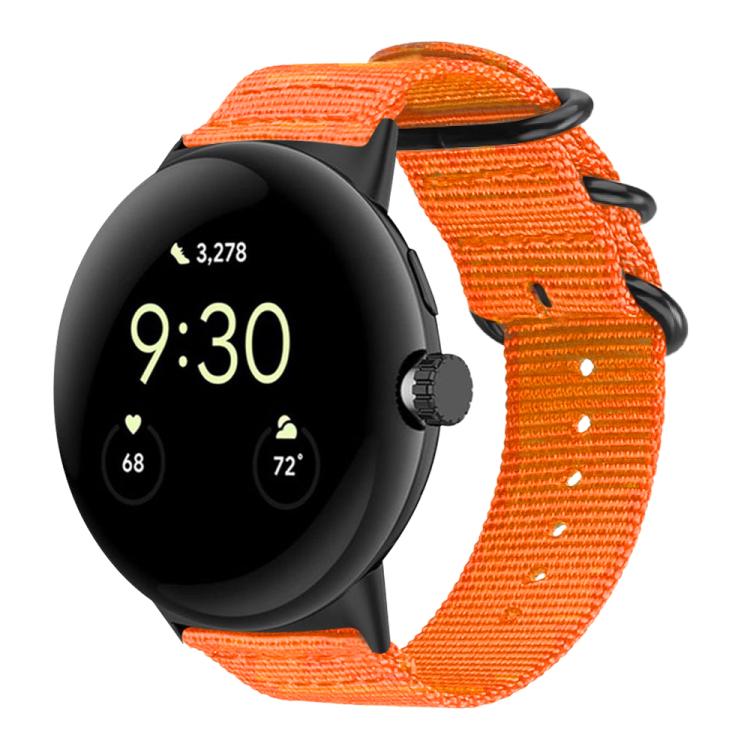 Pulseira de Relógio em Nylon Canvas com Fivela de Anel xDfind, para Google Pixel Watch4 / Watch3 45mm, para Google Pixel 4 / 3 / 2 / 1 41mm