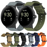 Pulseira de Relógio em Nylon Canvas com Fivela de Anel xDfind, para Google Pixel Watch4 / Watch3 45mm, para Google Pixel 4 / 3 / 2 / 1 41mm