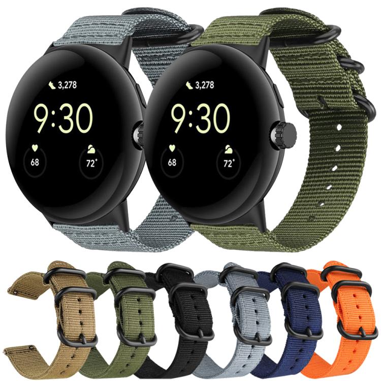 Pulseira de Relógio em Nylon Canvas com Fivela de Anel xDfind, para Google Pixel Watch4 / Watch3 45mm, para Google Pixel 4 / 3 / 2 / 1 41mm