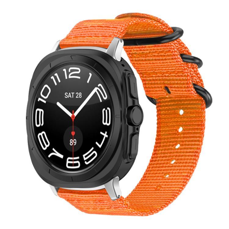 Correia de Relógio em Nylon de Tela com Fivela de Anel xDfind, Para Samsung Galaxy Watch Ultra / Ultra 2025, Para Samsung Galaxy Watch8 / 8 Classic, Para Samsung Galaxy Watch 7 / 6 / 5 / FE, Para Samsung Galaxy Fit3 SM-R390