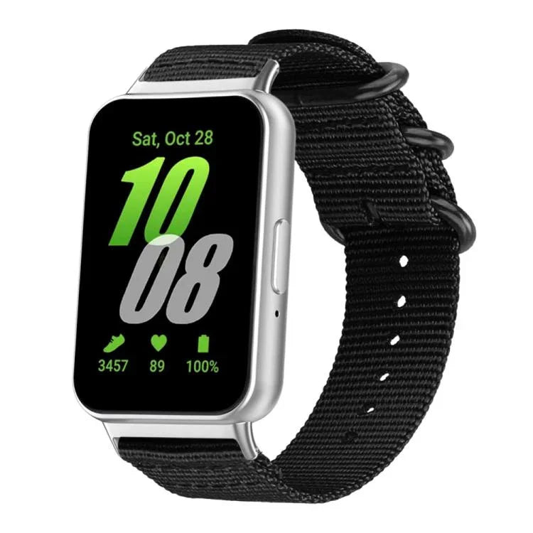 Correia de Relógio em Nylon de Tela com Fivela de Anel xDfind, Para Samsung Galaxy Watch Ultra / Ultra 2025, Para Samsung Galaxy Watch8 / 8 Classic, Para Samsung Galaxy Watch 7 / 6 / 5 / FE, Para Samsung Galaxy Fit3 SM-R390