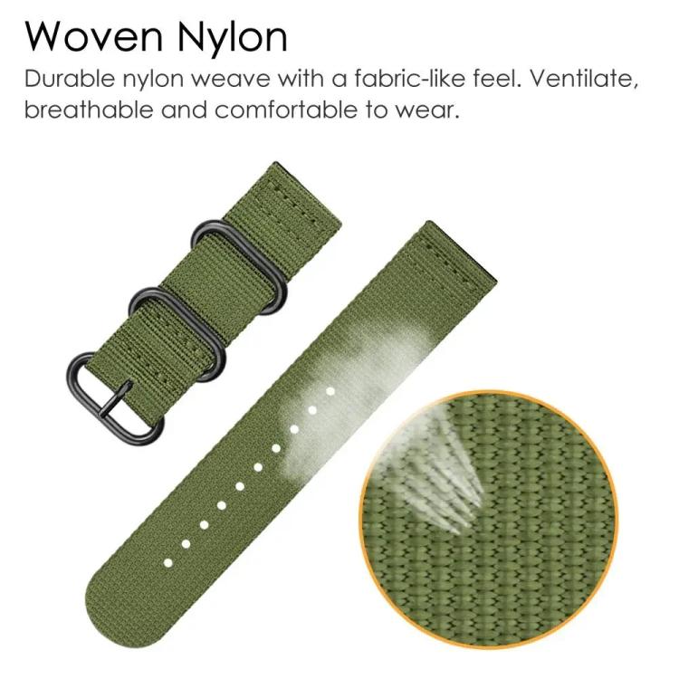 Correia de Relógio em Nylon de Tela com Fivela de Anel xDfind, Para Samsung Galaxy Watch Ultra / Ultra 2025, Para Samsung Galaxy Watch8 / 8 Classic, Para Samsung Galaxy Watch 7 / 6 / 5 / FE, Para Samsung Galaxy Fit3 SM-R390