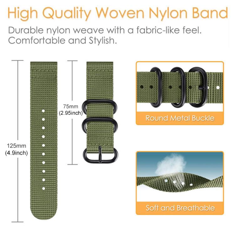 xDfind Ring Buckle Nylon Canvas Watch Band, For Xiaomi Band 10 Pro/9 Pro/Redmi Watch 6/5/4, For Redmi Watch 3 Active / Watch 3 Lite, For Redmi Watch 3
